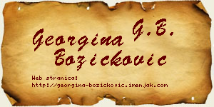 Georgina Božičković vizit kartica